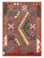 Maimana Afghanistan Kilim Accent Rug - 122 x 86 cm