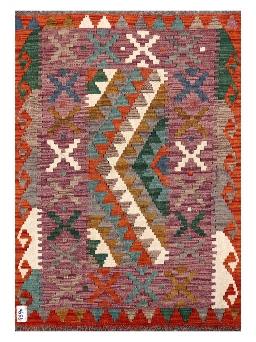 Maimana Afghanistan Kilim Accent Rug - 122 x 86 cm