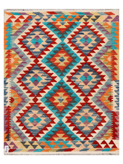 Maimana Afghanistan Kilim Accent Rug - 123 x 97 cm