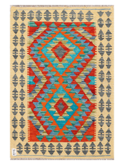 Maimana Afghanistan Kilim Accent Rug - 121 x 81 cm