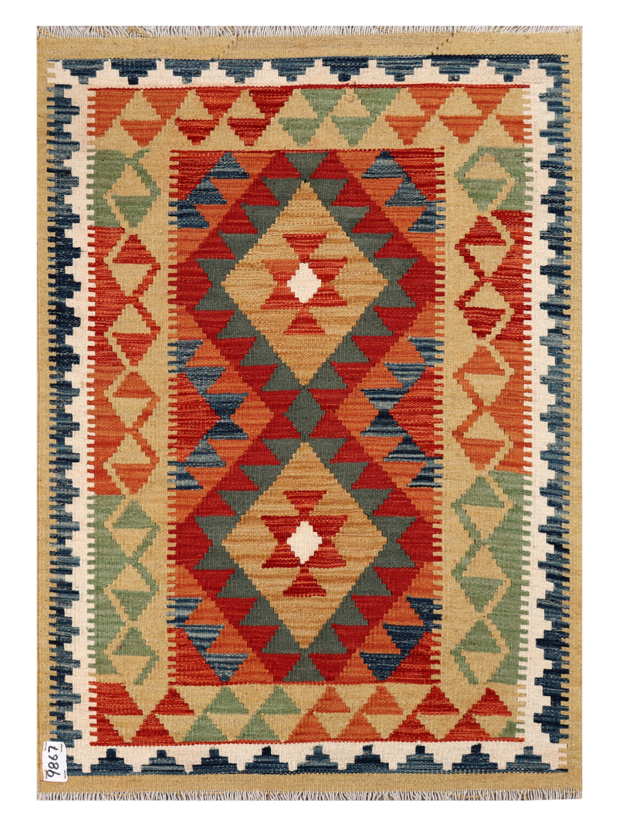 Maimana Afghanistan Kilim Accent Rug - 115 x 81 cm