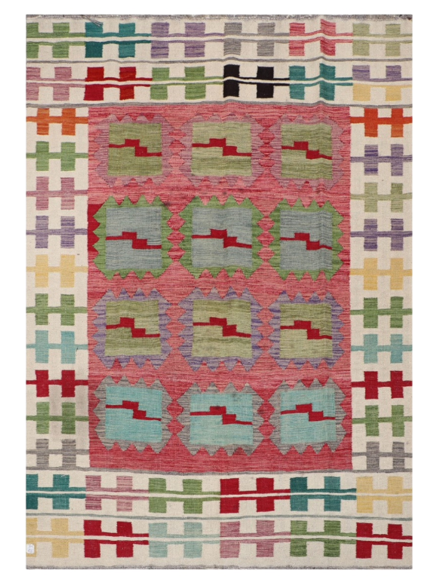 Maimana Kilim - 246 × 175 cm (8'1" x 5'9")
