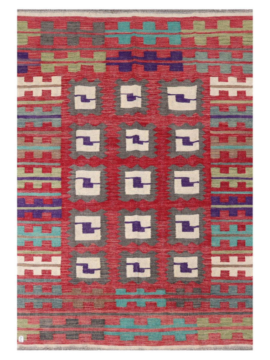 Maimana Kilim - 246 × 170 cm (8'1" x 5'7")