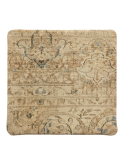Vintage Persian hand-knotted cushion cover, flat lay