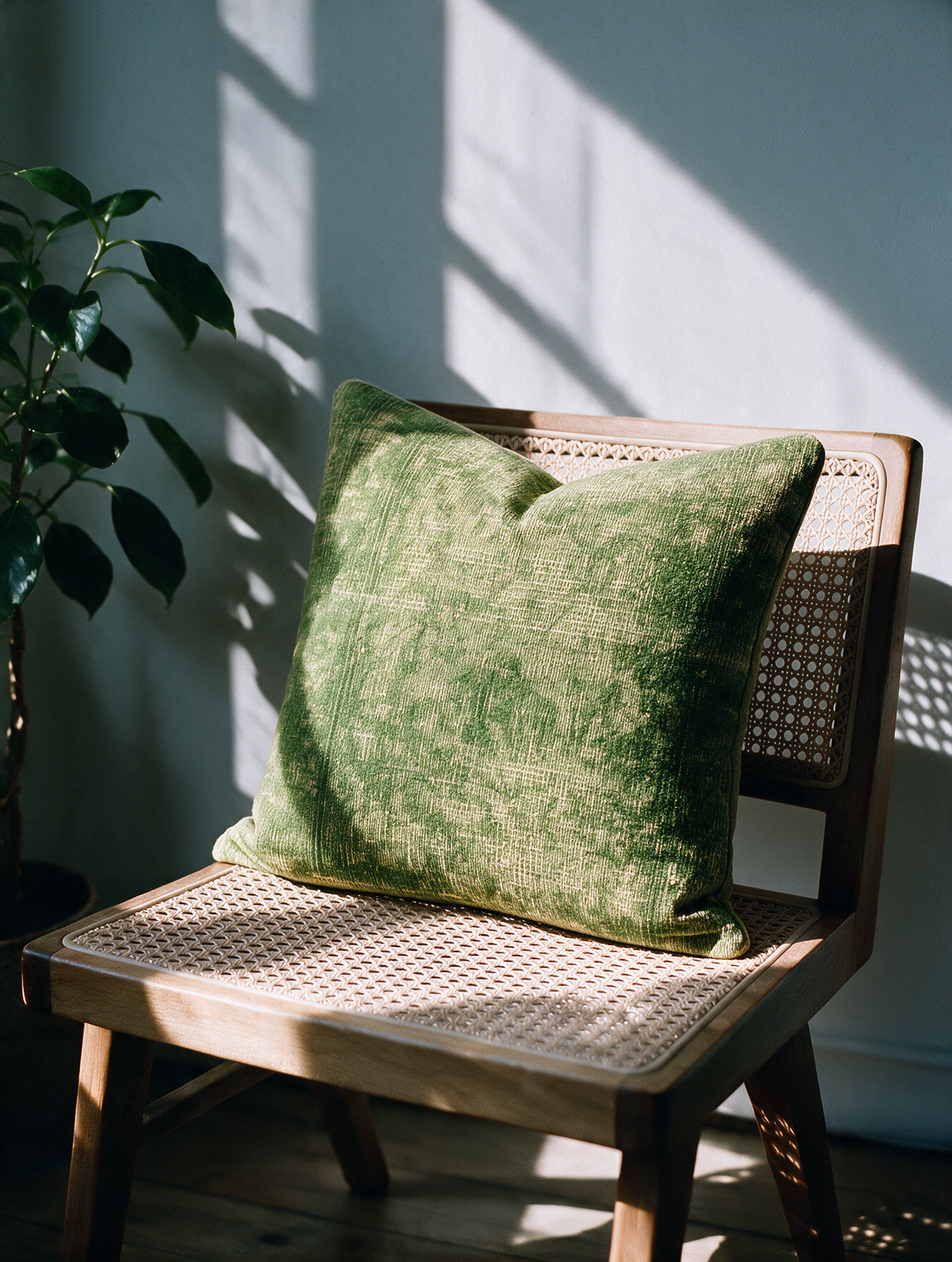 Vintage Persian hand-knotted cushion cover styled lifestyle shot