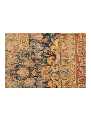 Vintage Persian hand-knotted cushion cover, flat lay