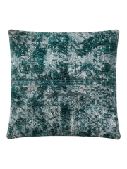Vintage Persian hand-knotted cushion cover, flat lay