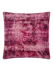 Vintage Persian hand-knotted cushion cover, flat lay