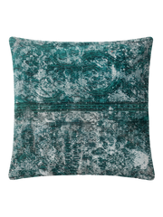 Vintage Persian hand-knotted cushion cover, flat lay