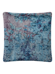 Vintage Persian hand-knotted cushion cover, flat lay