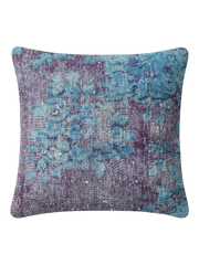 Vintage Persian hand-knotted cushion cover, flat lay