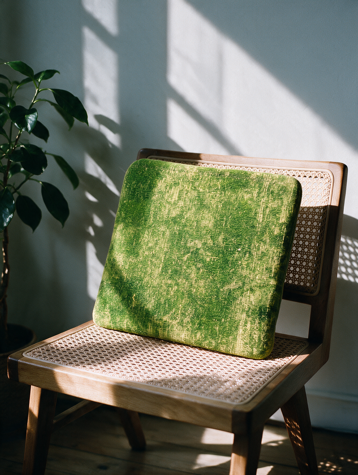 Vintage Persian hand-knotted cushion cover styled lifestyle shot