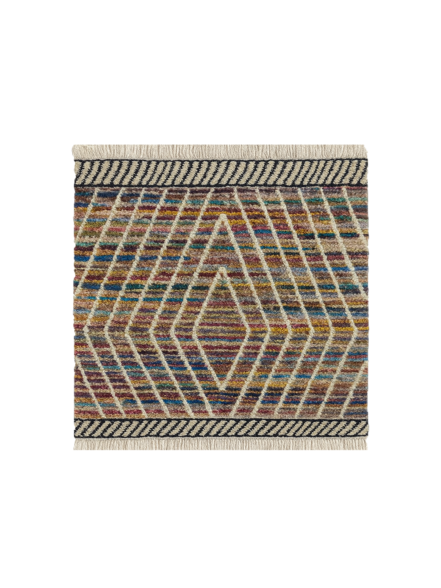 Ashanti Hand Knotted Rug Sample - 30 x 30 cm