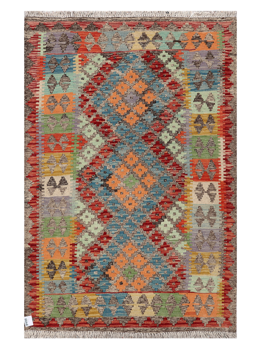 Maimana Afghanistan Kilim Accent Rug - 152 x 99 cm