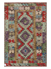 Maimana Afghanistan Kilim Accent Rug - 150 x 97 cm