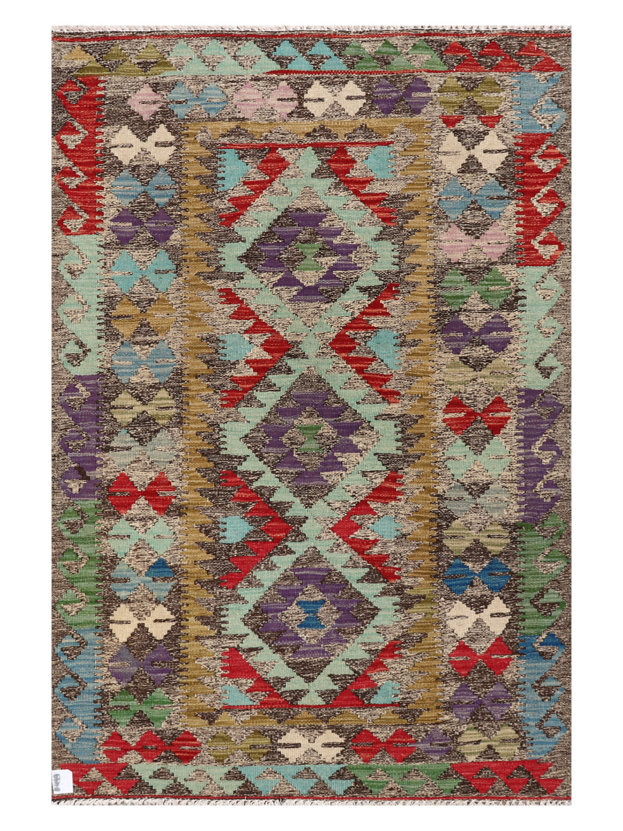Maimana Afghanistan Kilim Accent Rug - 150 x 97 cm
