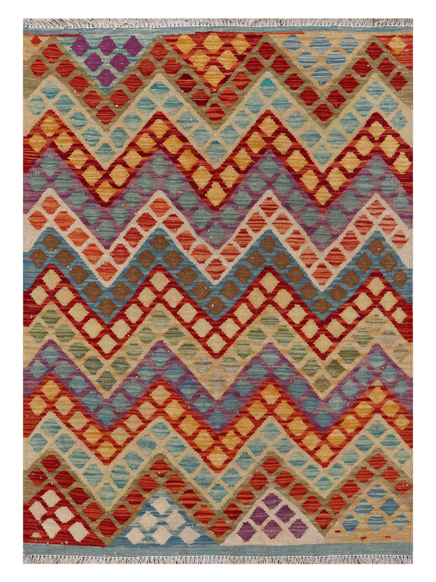 Maimana Afghanistan Kilim Accent Rug - 144 x 103 cm