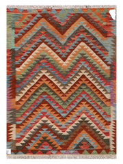 Maimana Afghanistan Kilim Accent Rug - 140 x 98 cm
