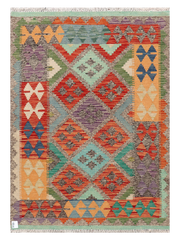 Maimana Afghanistan Kilim Accent Rug - 140 x 99 cm