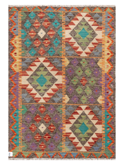 Maimana Afghanistan Kilim Accent Rug - 152 x 105 cm