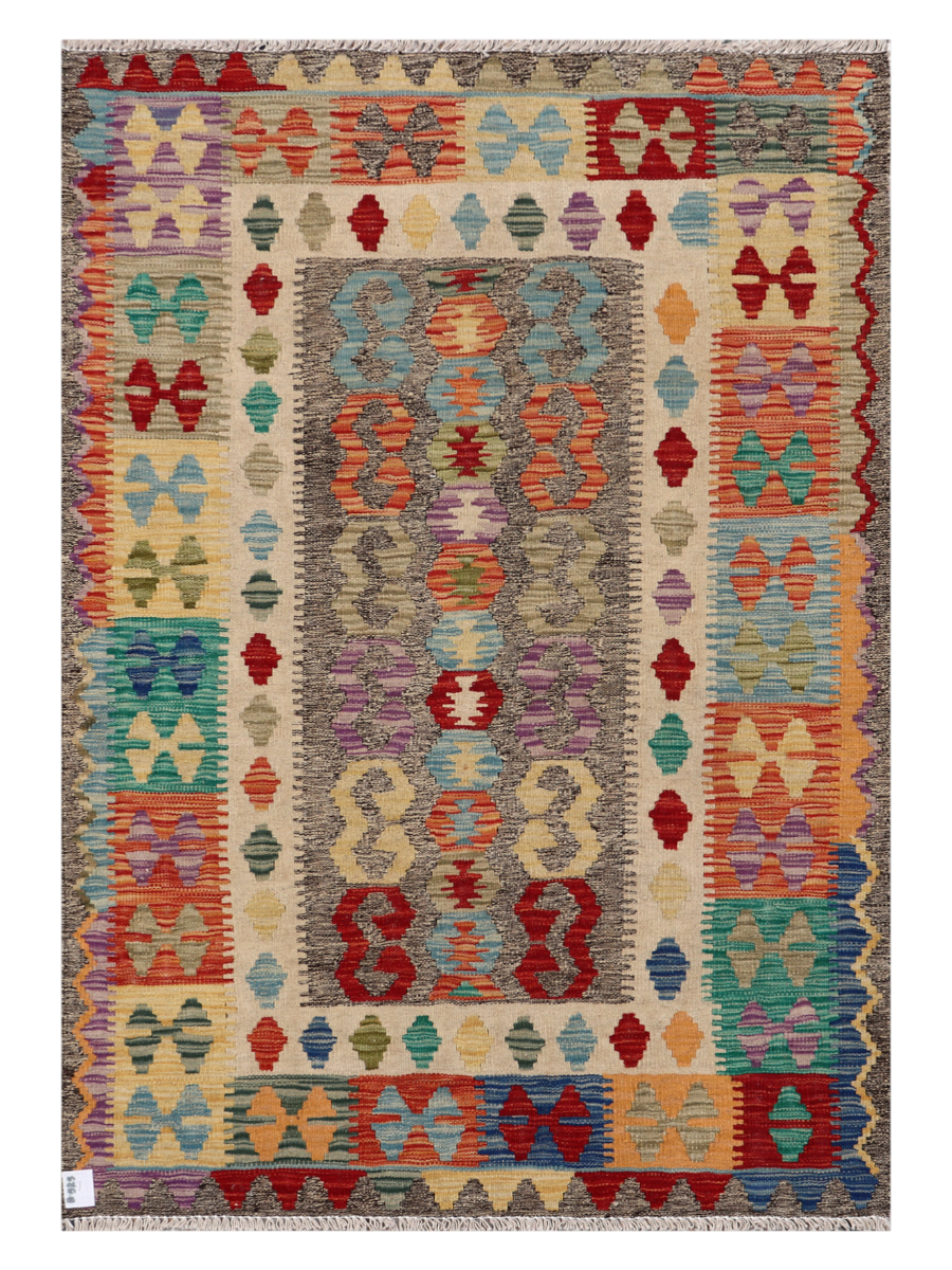 Maimana Afghanistan Kilim Accent Rug - 148 x 103 cm