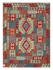 Maimana Afghanistan Kilim Accent Rug - 146 x 104 cm