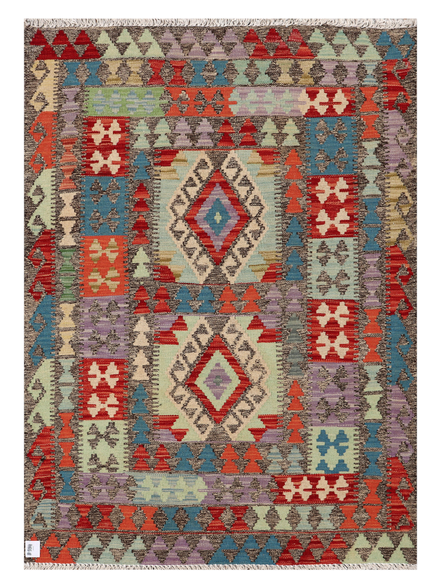 Maimana Afghanistan Kilim Accent Rug - 146 x 104 cm