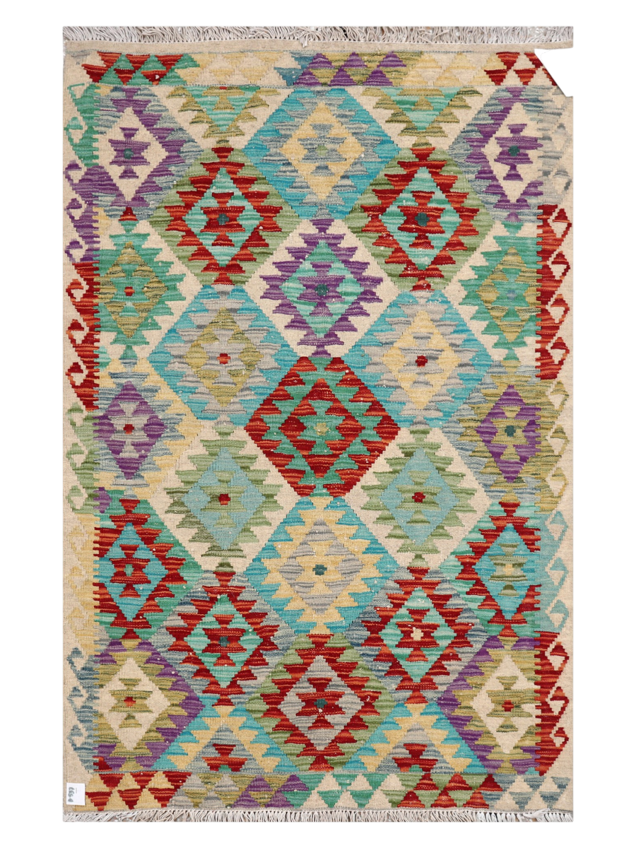 Maimana Afghanistan Kilim Accent Rug - 156 x 100 cm