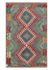 Maimana Afghanistan Kilim Accent Rug - 157 x 98 cm