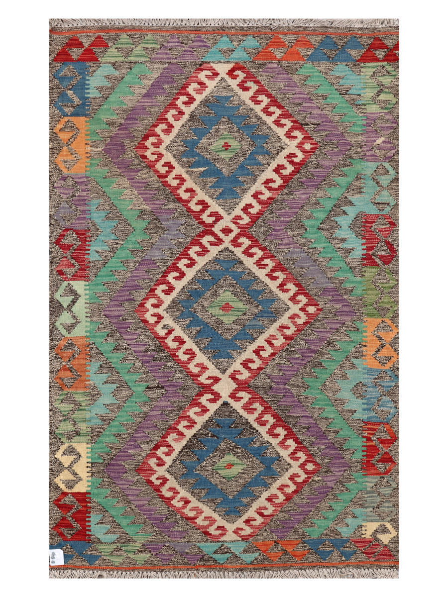 Maimana Afghanistan Kilim Accent Rug - 157 x 98 cm