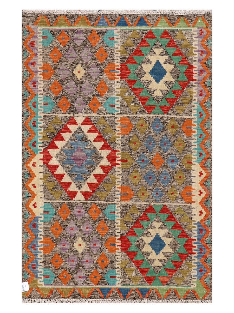 Maimana Afghanistan Kilim Accent Rug - 149 x 97 cm