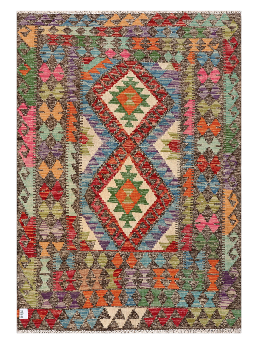 Maimana Afghanistan Kilim Accent Rug - 145 x 101 cm