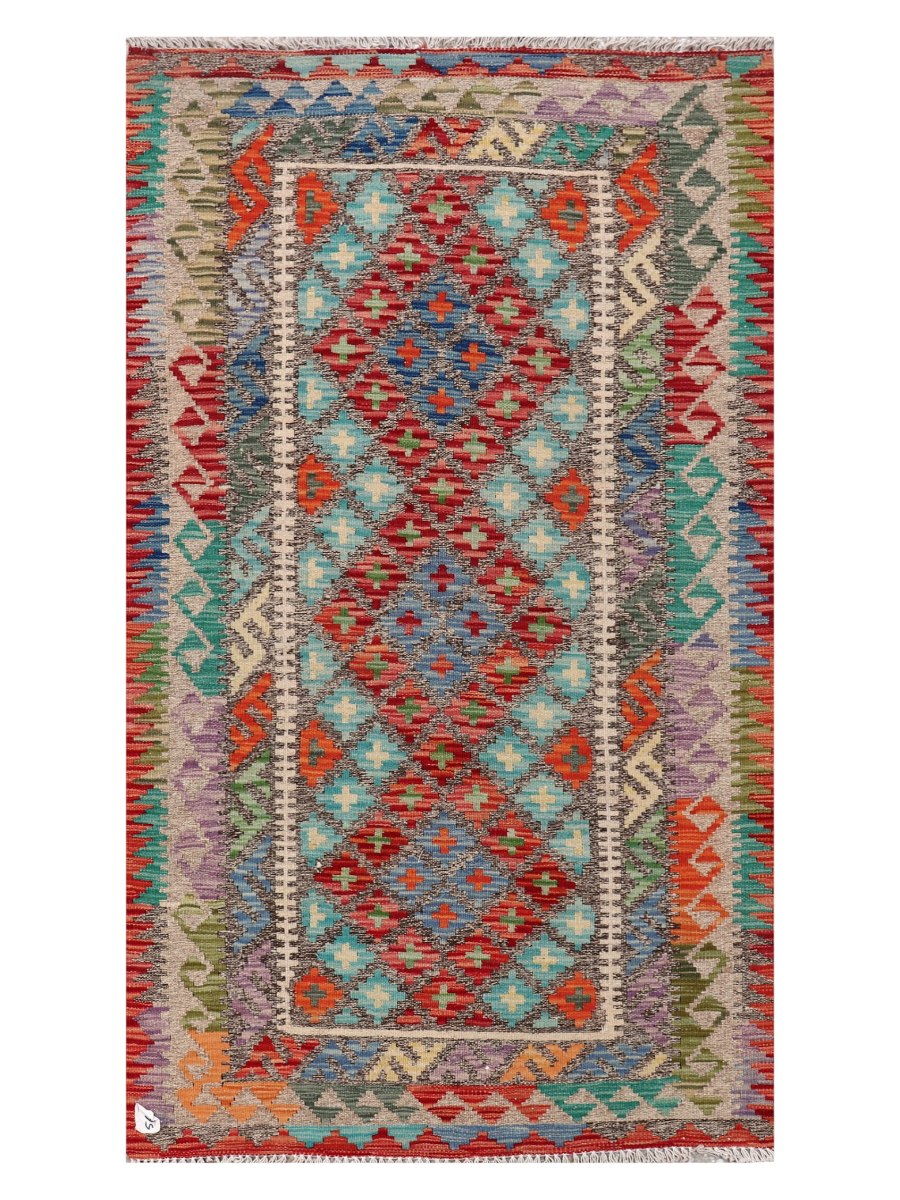 Maimana Afghanistan Kilim Accent Rug - 167 x 96 cm
