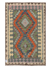 Maimana Afghanistan Kilim Accent Rug - 143 x 91 cm