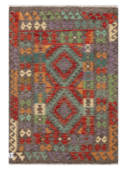 Maimana Afghanistan Kilim Accent Rug - 141 x 97 cm