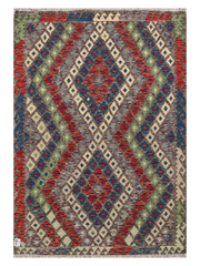 Maimana Afghanistan Kilim Accent Rug - 152 x 105 cm