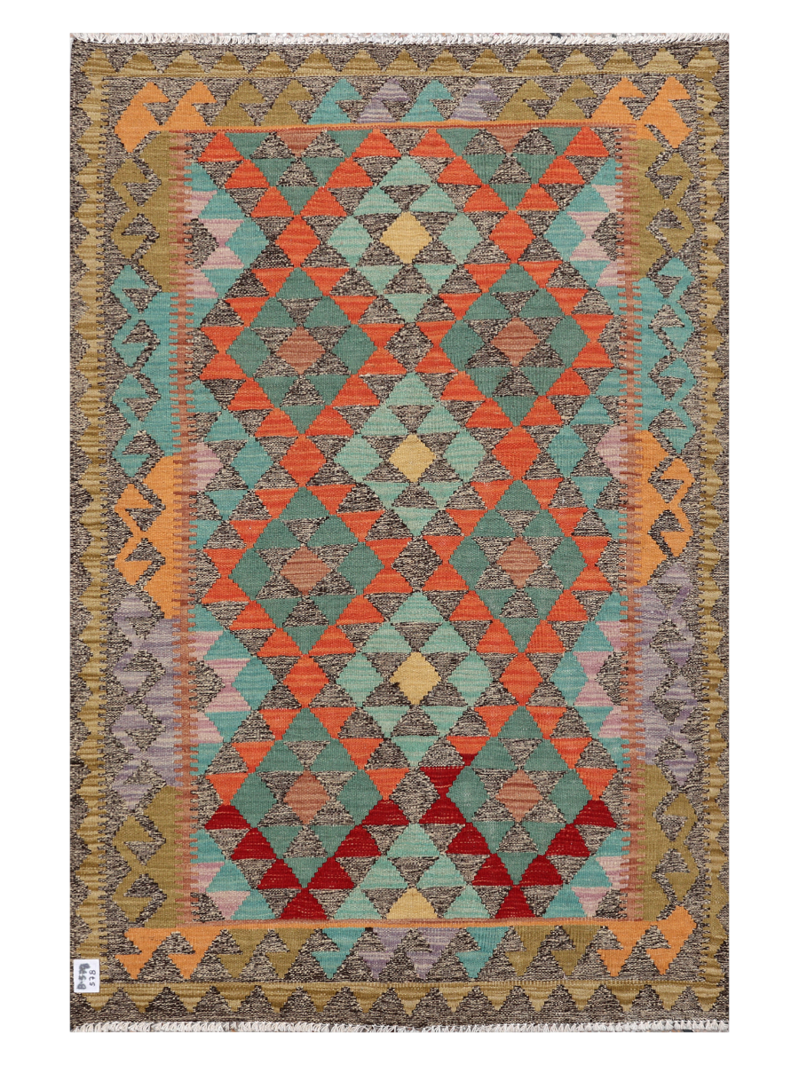 Maimana Afghanistan Kilim Accent Rug - 147 x 97 cm