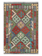 Maimana Afghanistan Kilim Accent Rug - 156 x 103 cm
