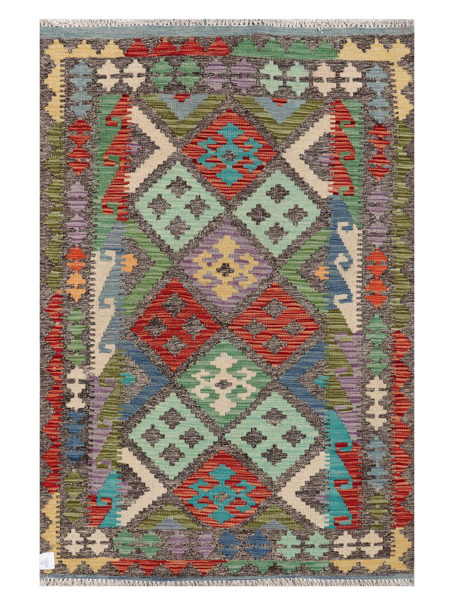 Maimana Afghanistan Kilim Accent Rug - 156 x 103 cm