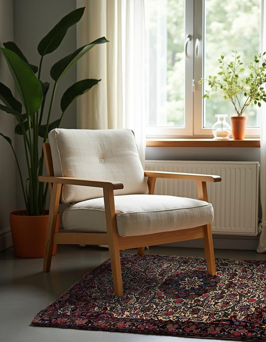 Saruk Persian Vintage Hand Knotted Wool Rug - 150 x 105 cm