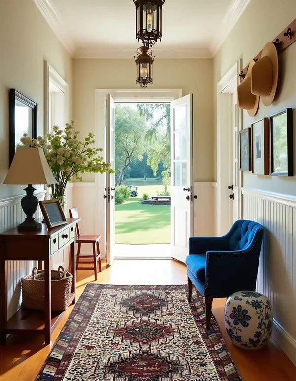 Kilim Persian Vintage Hand Knotted Wool Rug - 200 x 120 cm