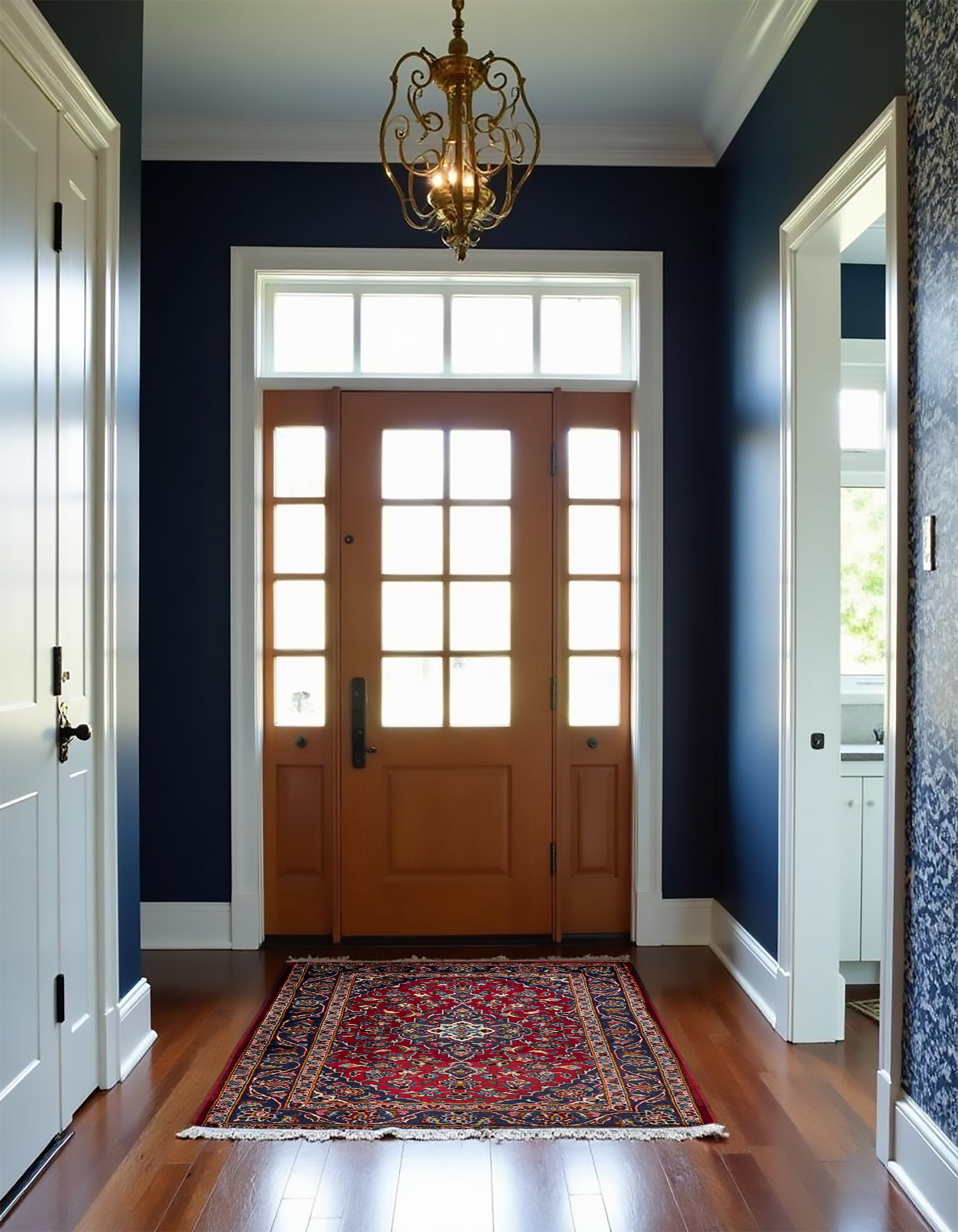 Kashan Persian Vintage Hand Knotted Wool Rug - 150 x 100 cm