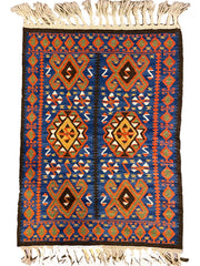Hittite Vintage Hand Woven Turkish Wool Kilim Rug - 74 x 58 cm