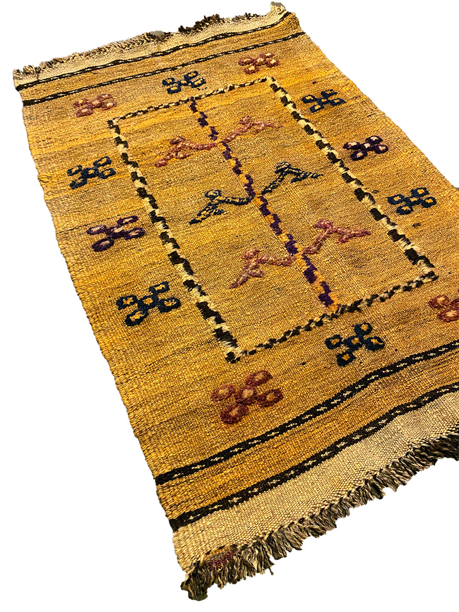 Kafkas Vintage Hand Woven Turkish Wool Kilim Rug - 101 x 67 cm