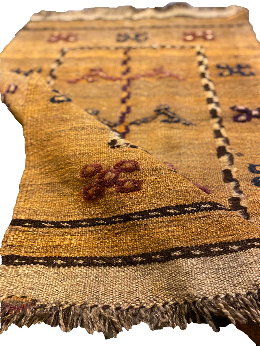 Kafkas Vintage Hand Woven Turkish Wool Kilim Rug - 101 x 67 cm