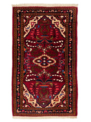 Shiraz Persian Vintage Hand Knotted Wool Rug - 140 x 80 cm