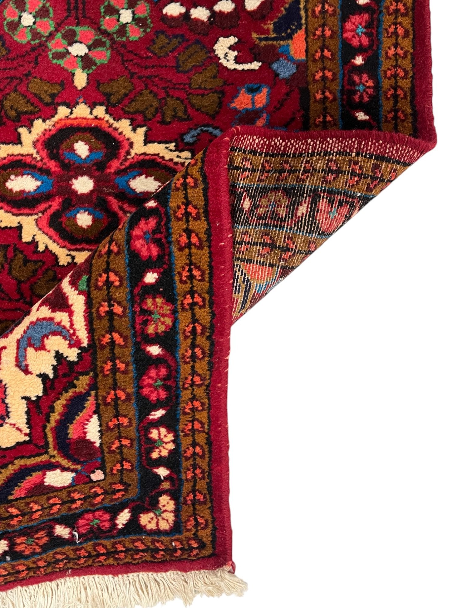 Shiraz Persian Vintage Hand Knotted Wool Rug - 140 x 80 cm