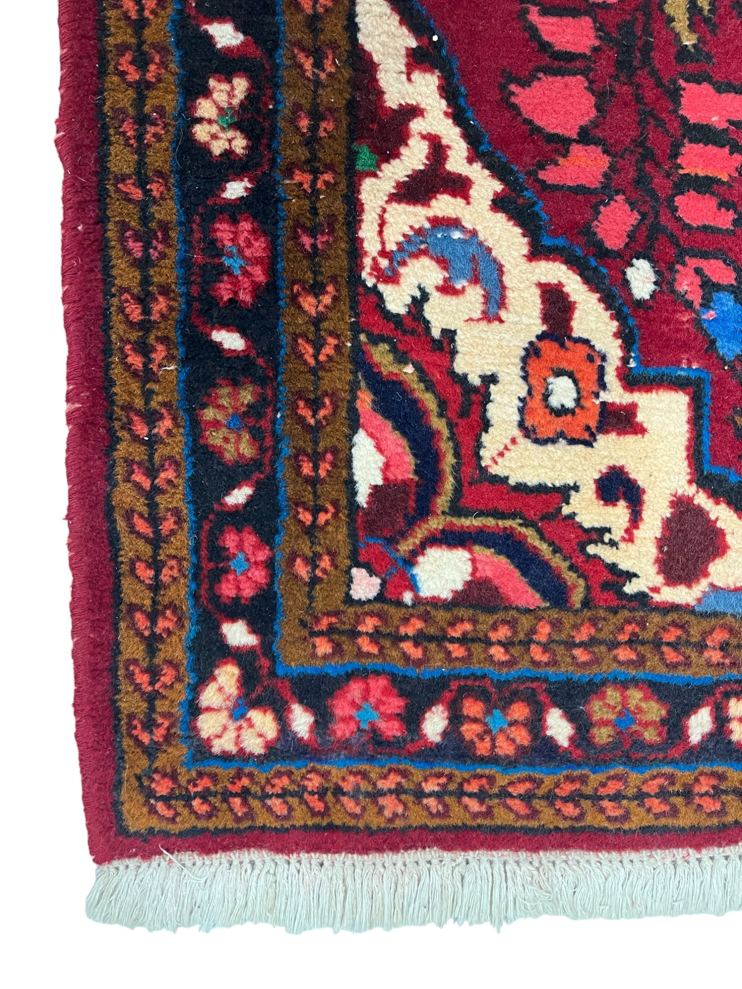 Shiraz Persian Vintage Hand Knotted Wool Rug - 140 x 80 cm