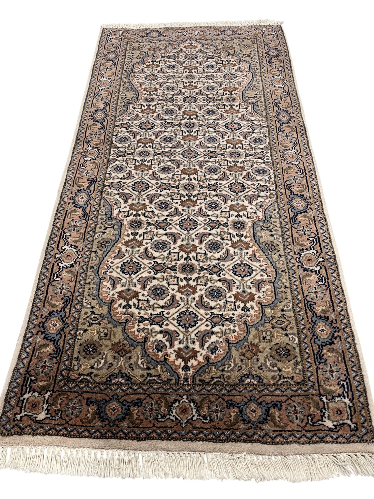 Saruk Persian Vintage Hand Knotted Wool Rug - 145 x 70 cm
