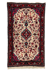 Hamadan Persian Vintage Hand Knotted Wool Rug - 135 x 80 cm